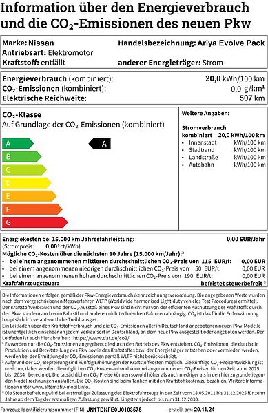 Nissan Ariya Evolve Pack e-4ORCE 87 kWh 306 PS AVM HUD NAVI TL,